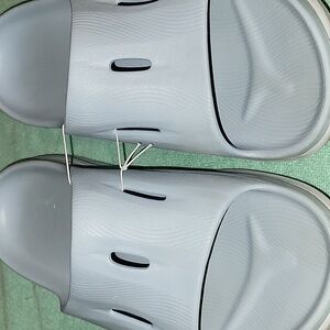 Hoka Gray/ Light Blue Slide Sandal Sz 13....some Wear But Nice